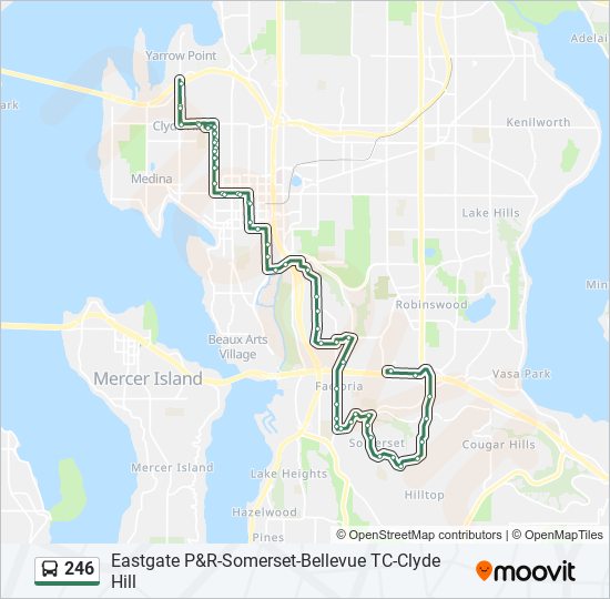246 bus Line Map