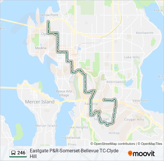 Mapa de 246 de autobús