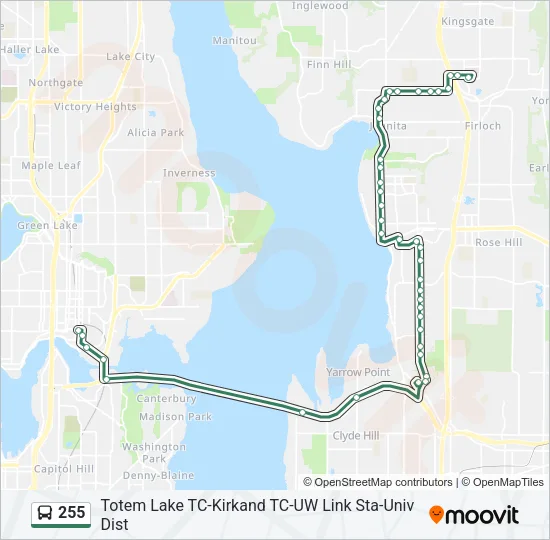 255 Bus Line Map