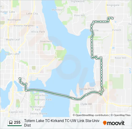 255 Bus Line Map