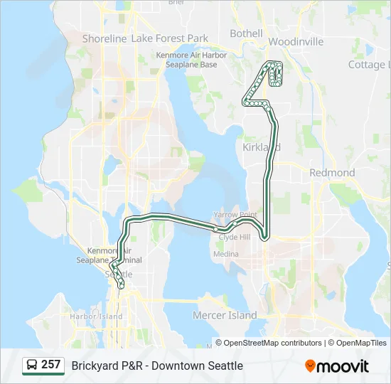 257 Bus Line Map