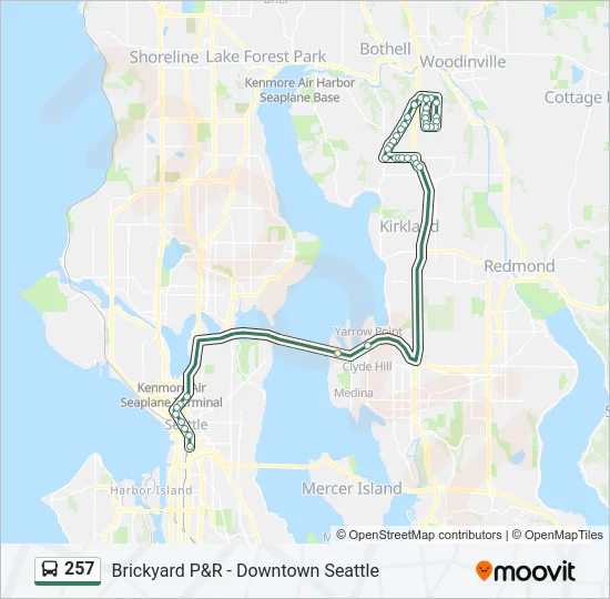 257 Bus Line Map