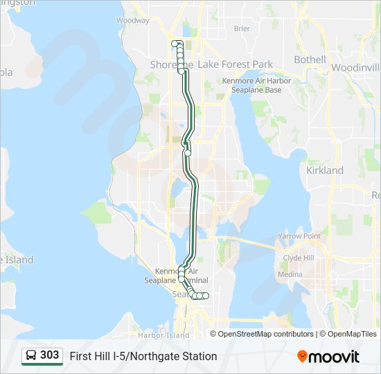 303 Bus Line Map