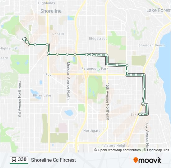 Mapa de 330 de autobús