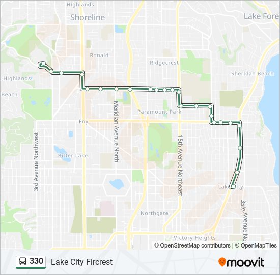 330 bus Line Map