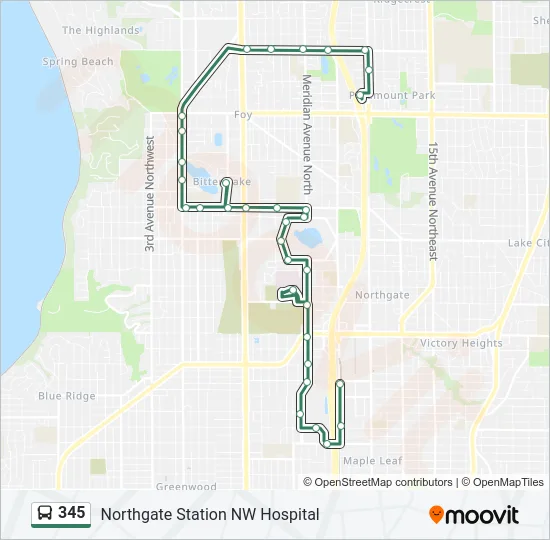 345 Bus Line Map