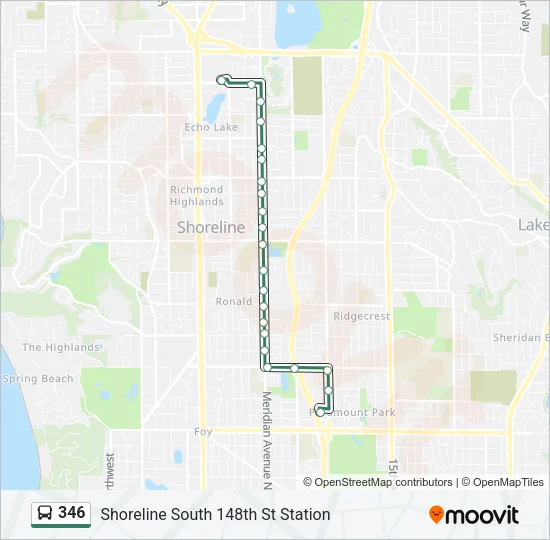 346 Bus Line Map