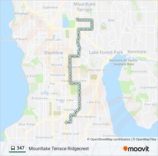 Mapa de 347 de autobús