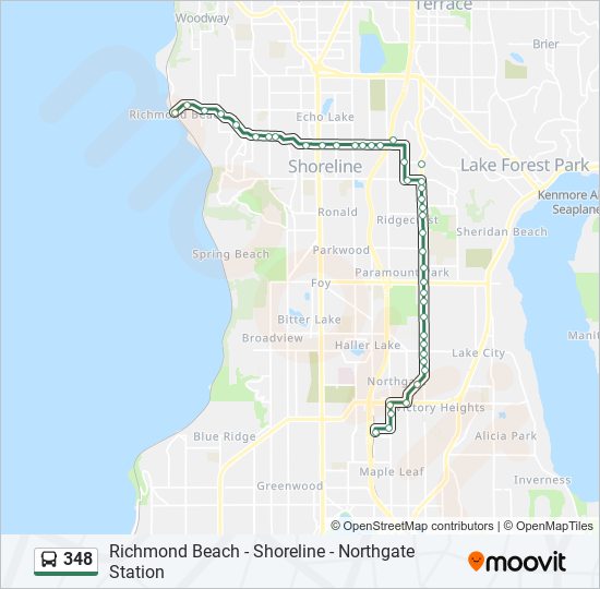 348 bus Line Map