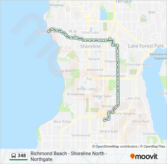 348 Bus Line Map