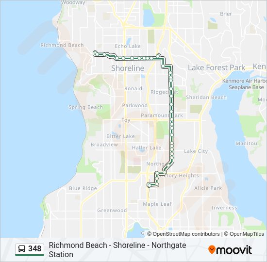 348 bus Line Map