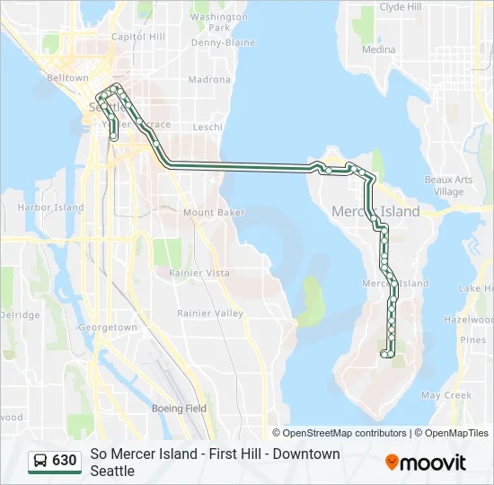 630 Bus Line Map
