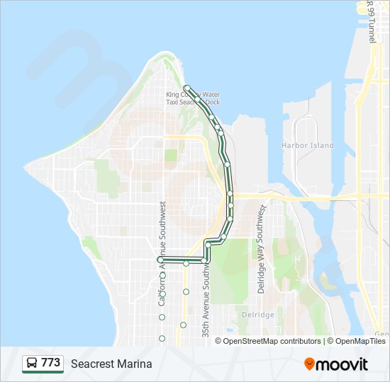 773 bus Line Map