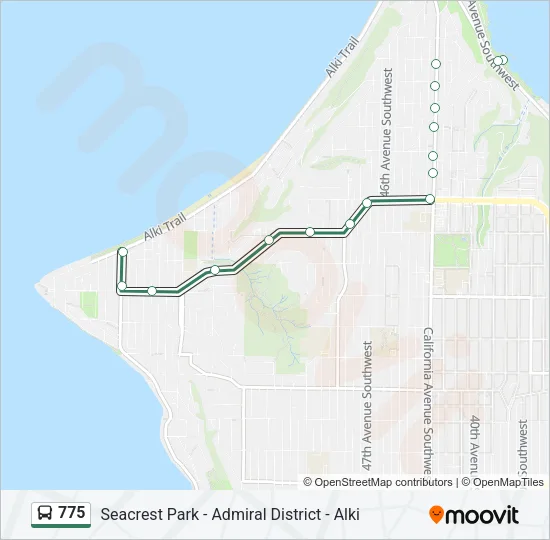 775 Bus Line Map