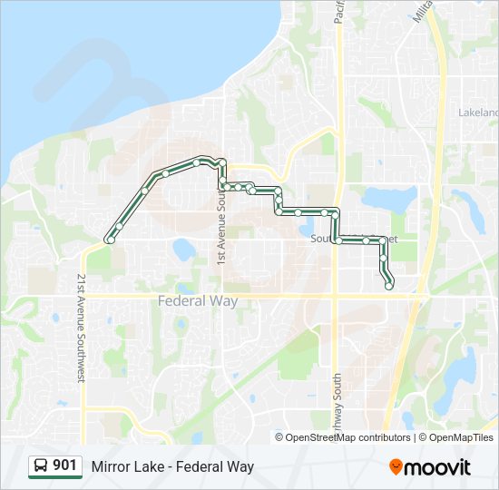 901 Bus Line Map