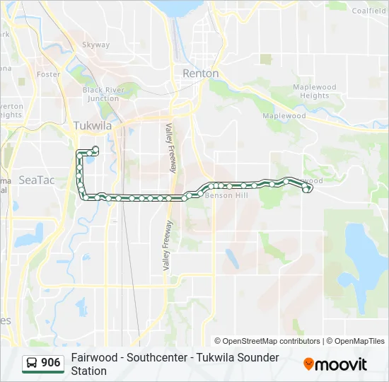 906 Bus Line Map