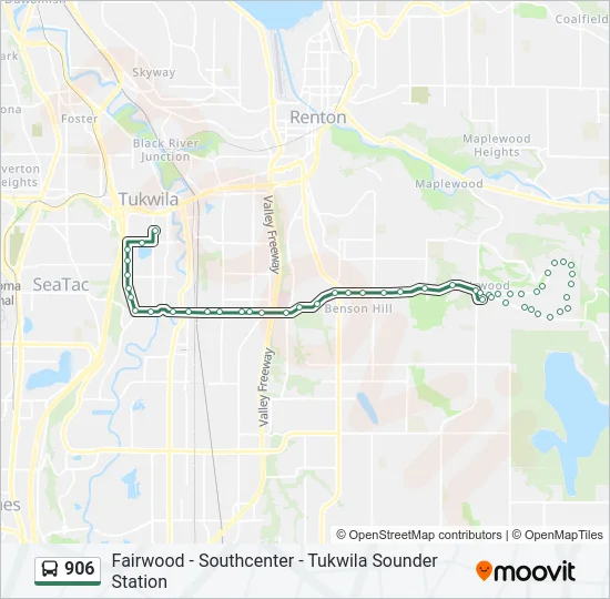 906 Bus Line Map