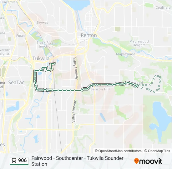 906 Bus Line Map