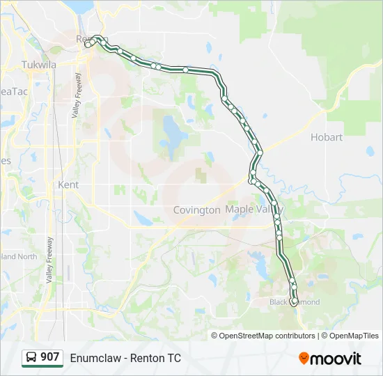 907 Bus Line Map