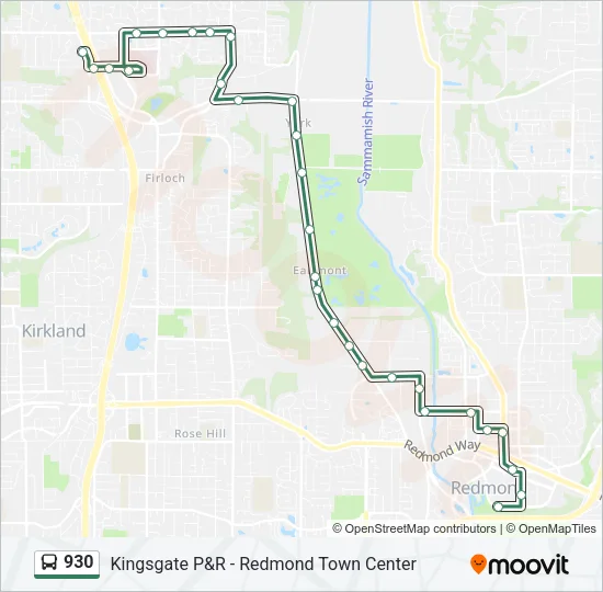 930 Bus Line Map