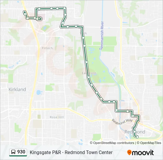 930 Bus Line Map