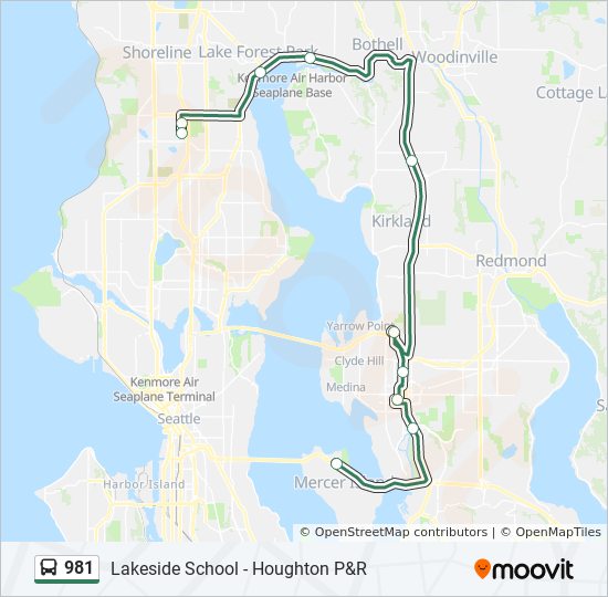 981 bus Line Map