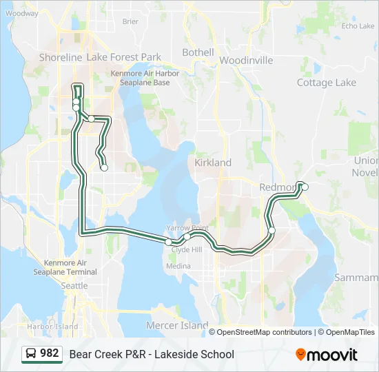 982 Bus Line Map