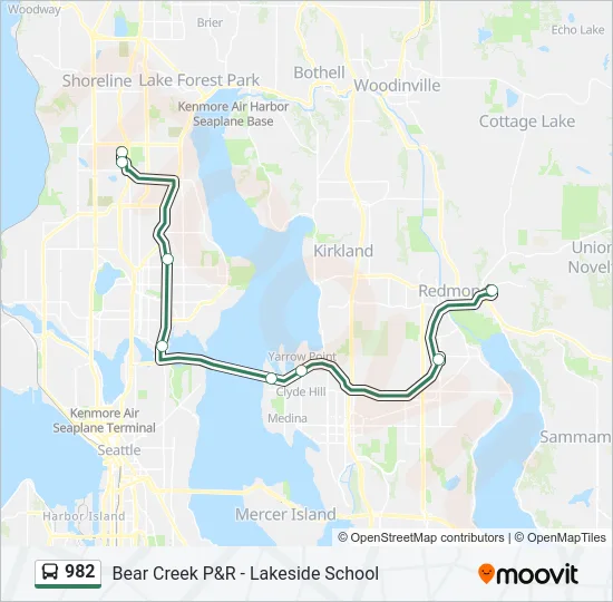 982 Bus Line Map