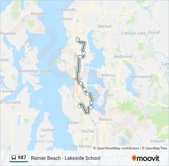 987 Bus Line Map