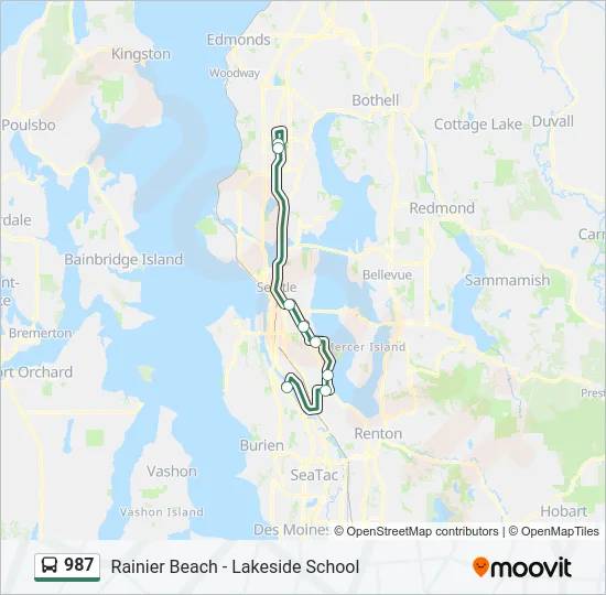987 Bus Line Map