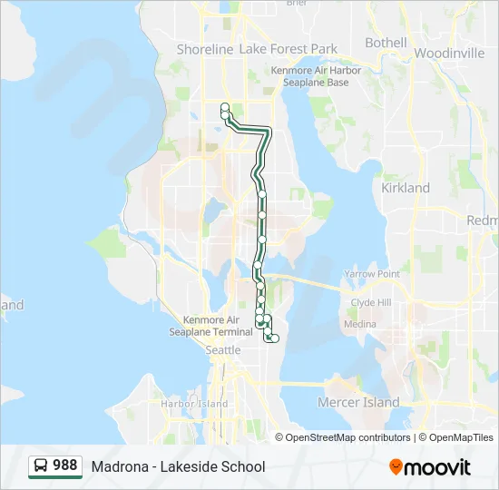 988 Bus Line Map