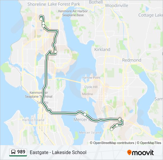 989 Bus Line Map