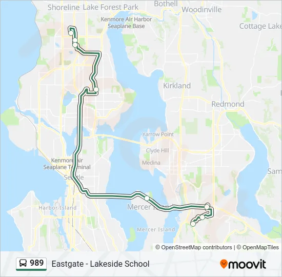 989 Bus Line Map