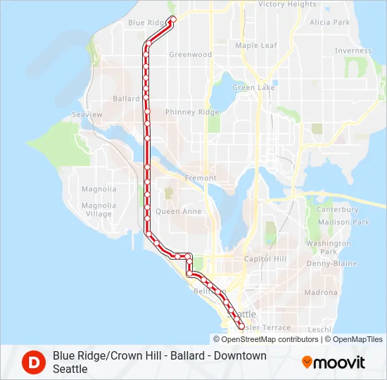 D LINE Bus Line Map