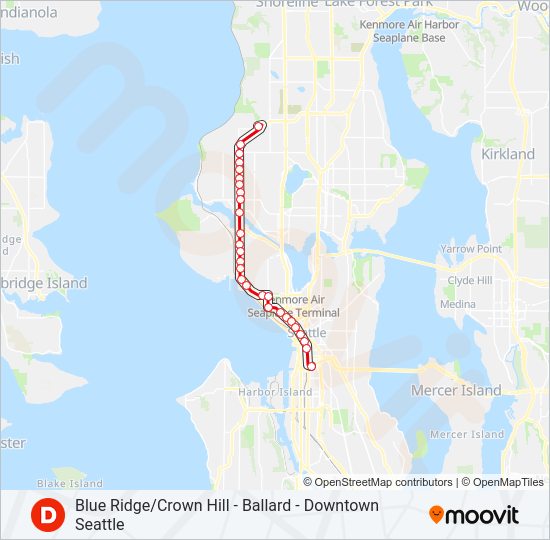 D LINE bus Line Map