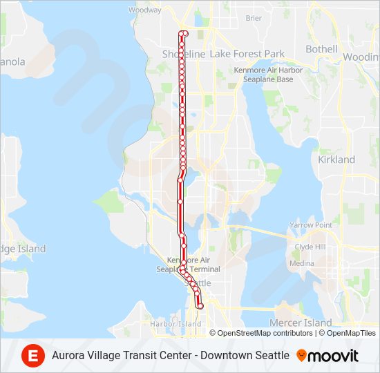 E LINE Bus Line Map