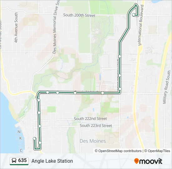 635 Bus Line Map