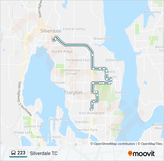 223 Bus Line Map