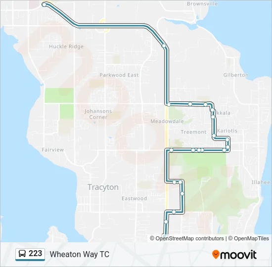 223 Bus Line Map