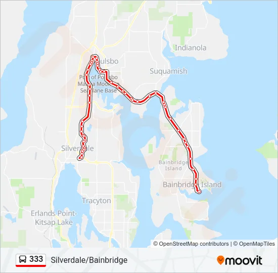 333 Bus Line Map