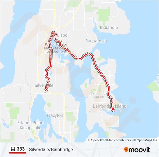333 Bus Line Map