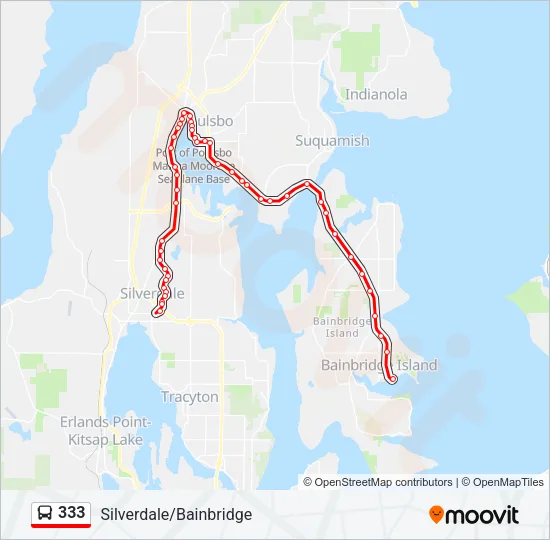 333 Bus Line Map