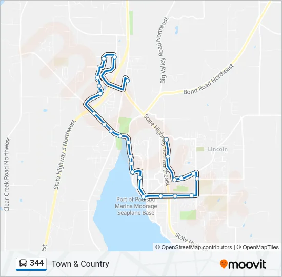 344 Bus Line Map