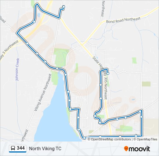 344 Bus Line Map