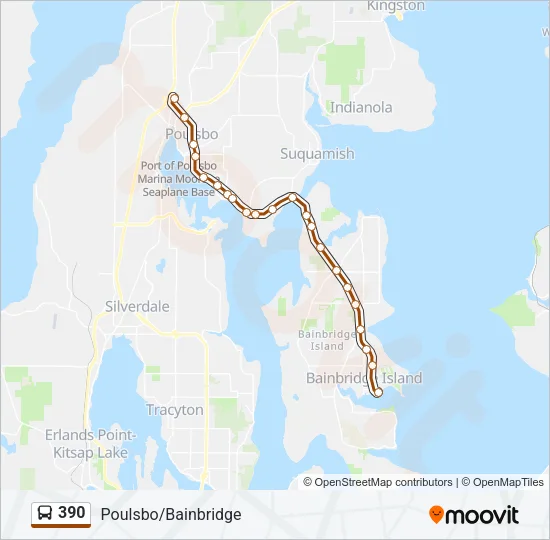 390 Bus Line Map