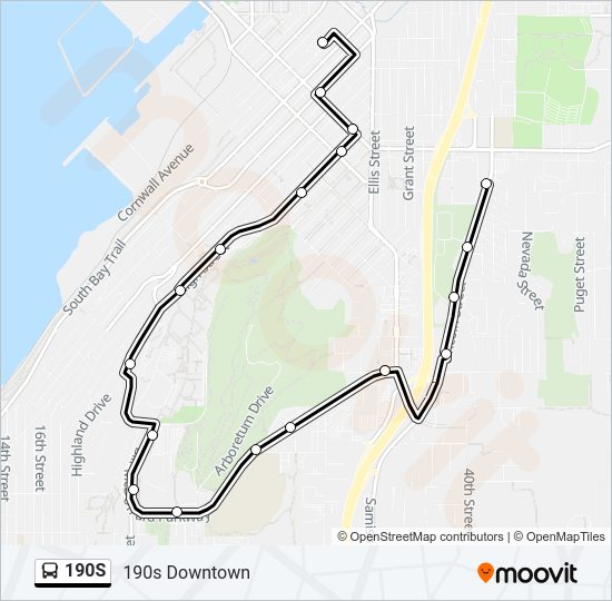 190S bus Line Map