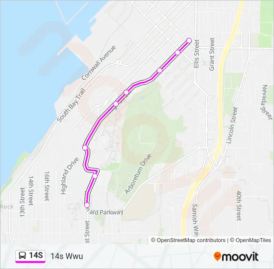 14S Bus Line Map