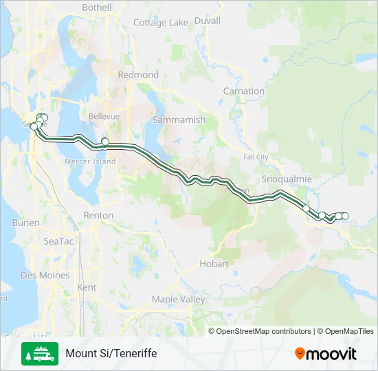 TRAILHEAD DIRECT MT. SI Bus Line Map