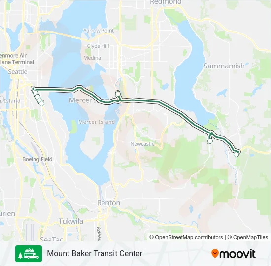 TRAILHEAD DIRECT ISSAQUAH ALPS Bus Line Map