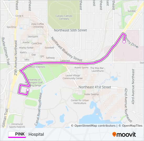PINK bus Line Map